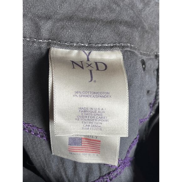 NYDJ Women's Straight Lift Tuck Casual Preppy Streetwear Dark Gray Jeans 2P - Picture 8 of 12